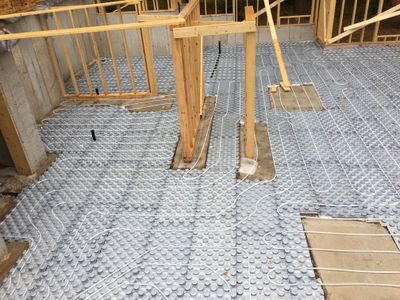 Plastic tubing for radiant floor heating