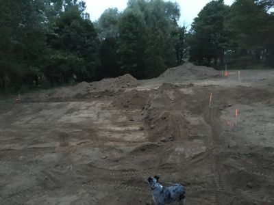 Excavated lot for new home build